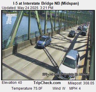 I-5 at Interstate Bridge NB (Midspan)